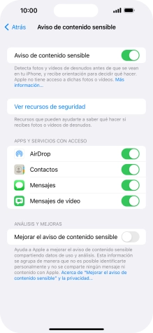 Pulsa el indicador junto a las aplicaciones deseadas para activar o desactivar la función. Pulsa el indicador junto a las aplicaciones deseadas para activar o desactivar la función.
