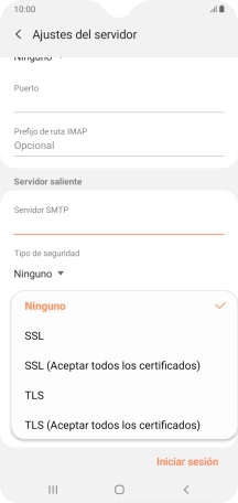 Pulsa Ninguno para desactivar la función.