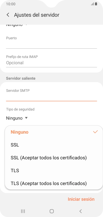 Pulsa Ninguno para desactivar la función.