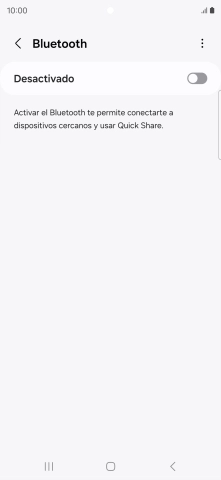 Pulsa el indicador para activar la función.