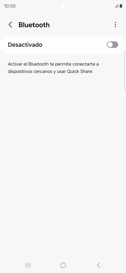 Pulsa el indicador para activar la función.
