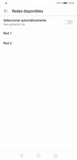 Pulsa la red deseada. Pulsa la red deseada.
