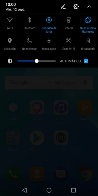 Pulsa Modo avión para activar o desactivar la función.