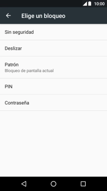 Pulsa Sin seguridad.