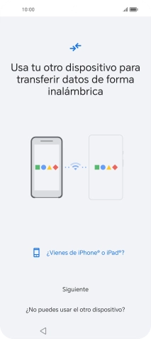 Sigue las indicaciones de la pantalla para transferir contenido desde el otro teléfono y finalizar la activación de tu teléfono.