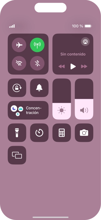 Pulsa el icono de modo de avión para activar o desactivar la función. Pulsa el icono de modo de avión para activar o desactivar la función.