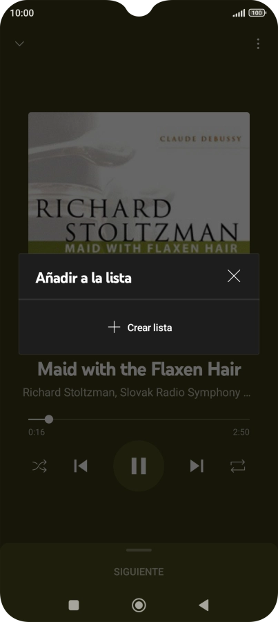 Pulsa Crear lista. Pulsa Crear lista.