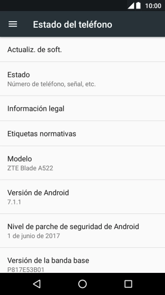 Pulsa Actualiz. de soft.. Si hay una versión de software nueva disponible, aparecerá ahora en la pantalla. Sigue las indicaciones de la pantalla para actualizar el software del teléfono. Pulsa Actualiz. de soft.. Si hay una versión de software nueva disponible, aparecerá ahora en la pantalla. Sigue las indicaciones de la pantalla para actualizar el software del teléfono.