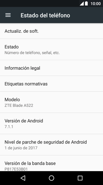 Pulsa Actualiz. de soft.. Si hay una versión de software nueva disponible, aparecerá ahora en la pantalla. Sigue las indicaciones de la pantalla para actualizar el software del teléfono. Pulsa Actualiz. de soft.. Si hay una versión de software nueva disponible, aparecerá ahora en la pantalla. Sigue las indicaciones de la pantalla para actualizar el software del teléfono.