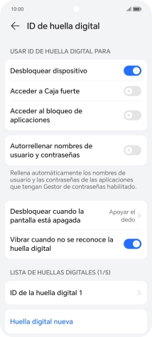 Pulsa el indicador junto a los ajustes deseados para activarlos o desactivarlos. Pulsa el indicador junto a los ajustes deseados para activarlos o desactivarlos.