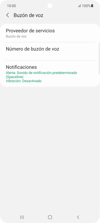 Pulsa Número de buzón de voz. Pulsa Número de buzón de voz.