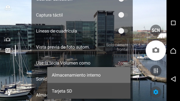 Pulsa Almacenamiento interno para guardar tus fotografías en la memoria del teléfono. Pulsa Almacenamiento interno para guardar tus fotografías en la memoria del teléfono.