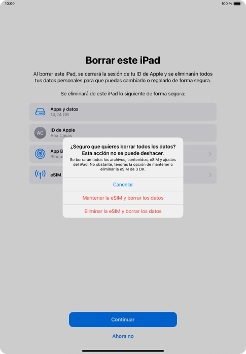 Pulsa el ajuste deseado. Pulsa el ajuste deseado.