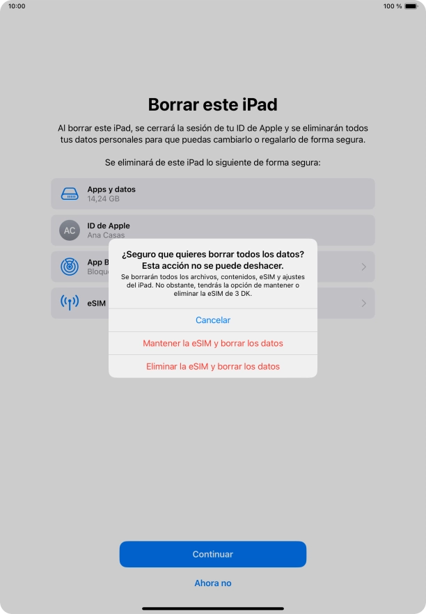 Pulsa el ajuste deseado. Pulsa el ajuste deseado.