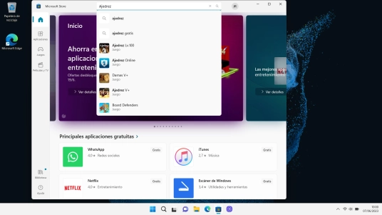 Introduce el nombre o el tema de la app y haz clic en el icono de búsqueda. Introduce el nombre o el tema de la app y haz clic en el icono de búsqueda.