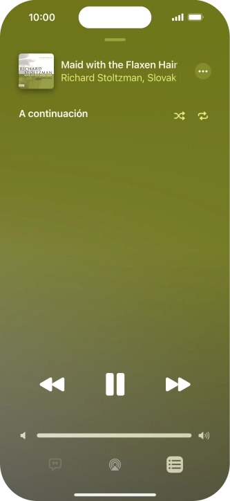 Pulsa el icono de reproducción aleatoria para activar o desactivar la función. Pulsa el icono de reproducción aleatoria para activar o desactivar la función.
