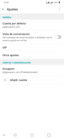 Pulsa la cuenta de correo electrónico deseada. Pulsa la cuenta de correo electrónico deseada.