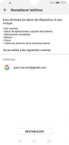Pulsa RESTABLECER. Pulsa RESTABLECER.