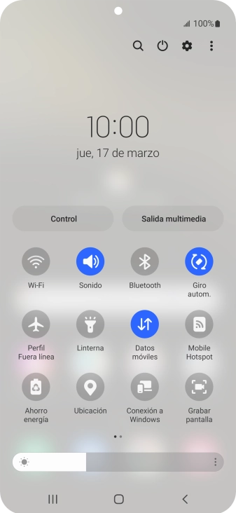 Pulsa el icono de ajustes. Pulsa el icono de ajustes.
