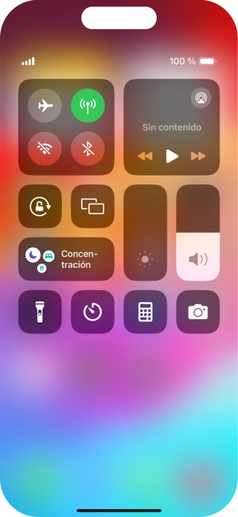 Pulsa el icono de modo de avión para activar o desactivar la función. Pulsa el icono de modo de avión para activar o desactivar la función.