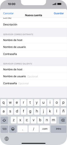 Pulsa Guardar. Ahora se ha configurado tu cuenta de correo electrónico. Si deseas seleccionar más ajustes del servidor de correo de entrada o de salida, continúa con los pasos siguientes. Pulsa Guardar. Ahora se ha configurado tu cuenta de correo electrónico. Si deseas seleccionar más ajustes del servidor de correo de entrada o de salida, continúa con los pasos siguientes.