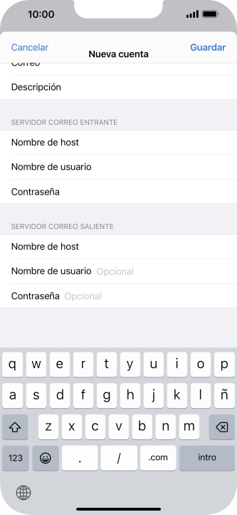 Pulsa Guardar. Ahora se ha configurado tu cuenta de correo electrónico. Si deseas seleccionar más ajustes del servidor de correo de entrada o de salida, continúa con los pasos siguientes. Pulsa Guardar. Ahora se ha configurado tu cuenta de correo electrónico. Si deseas seleccionar más ajustes del servidor de correo de entrada o de salida, continúa con los pasos siguientes.