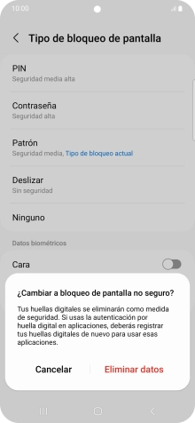 Pulsa Eliminar datos. Pulsa Eliminar datos.