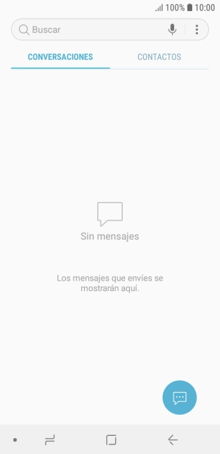 Pulsa el icono de nuevo mensaje. Pulsa el icono de nuevo mensaje.