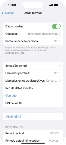 Pulsa PIN de la SIM.