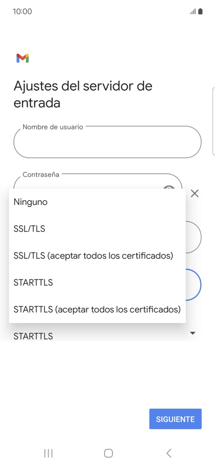 Pulsa SSL/TLS.