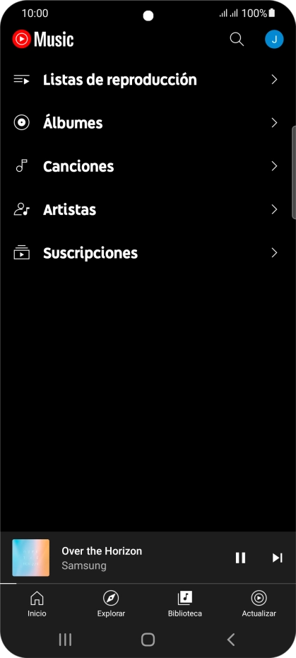 Pulsa una categoría y desplázate al archivo de música deseado. Pulsa una categoría y desplázate al archivo de música deseado.