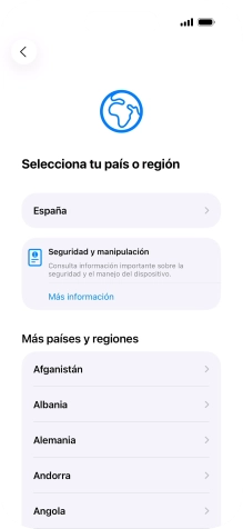 Pulsa el país o el área deseados. Pulsa el país o el área deseados.