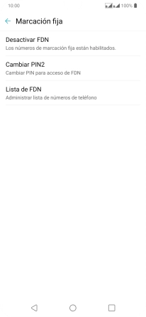 Pulsa Desactivar FDN. Pulsa Desactivar FDN.
