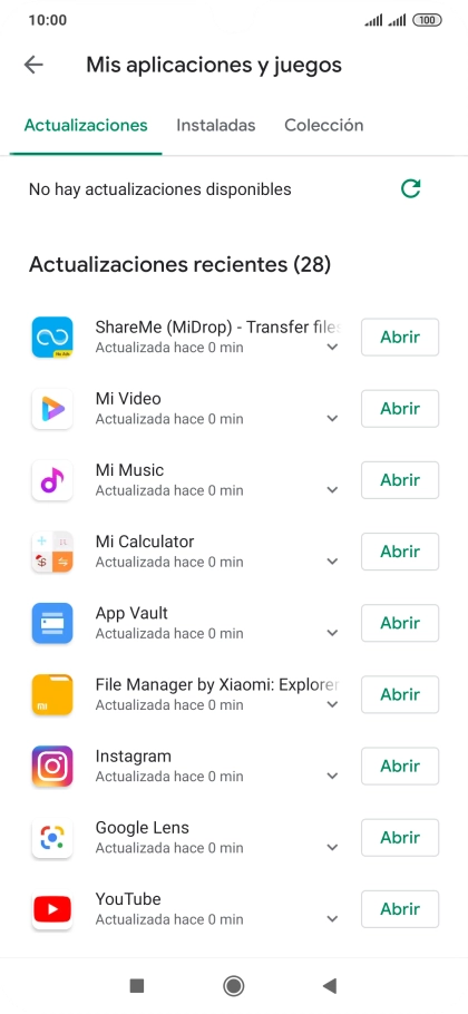 Pulsa Instaladas.