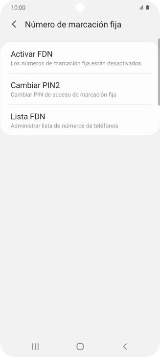Pulsa Activar FDN. Pulsa Activar FDN.