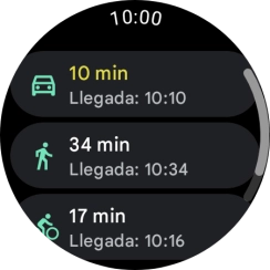 Pulsa el medio de transporte deseado. Pulsa el medio de transporte deseado.