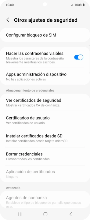 Pulsa Configurar bloqueo de SIM. Pulsa Configurar bloqueo de SIM.