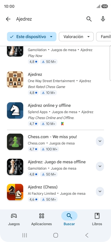 Pulsa la app deseada. Pulsa la app deseada.