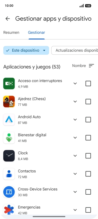 Pulsa la app deseada.