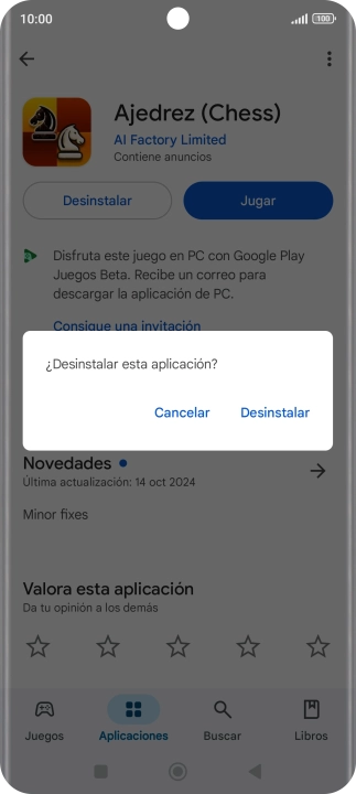 Pulsa Desinstalar. Pulsa Desinstalar.
