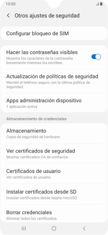 Pulsa Configurar bloqueo de SIM. Pulsa Configurar bloqueo de SIM.
