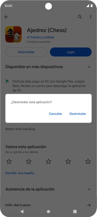 Pulsa Desinstalar.