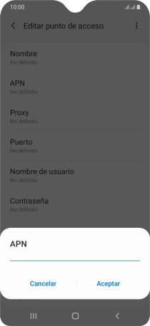 Introduce airtelwap.es y pulsa Aceptar.