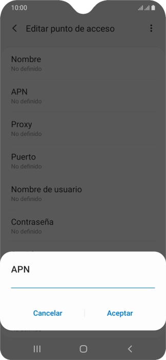 Introduce airtelwap.es y pulsa Aceptar.