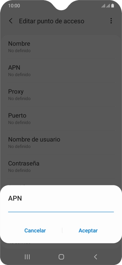 Introduce airtelwap.es y pulsa Aceptar.