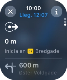 Pulsa el icono de finalizar navegación. Pulsa el icono de finalizar navegación.