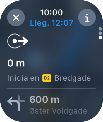 Pulsa el icono de finalizar navegación. Pulsa el icono de finalizar navegación.