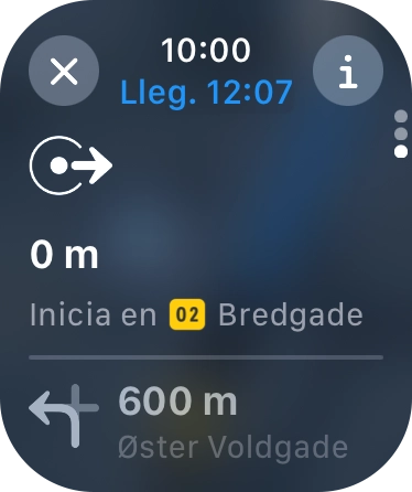 Pulsa el icono de finalizar navegación. Pulsa el icono de finalizar navegación.