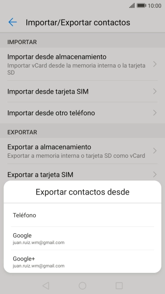 Pulsa Teléfono.