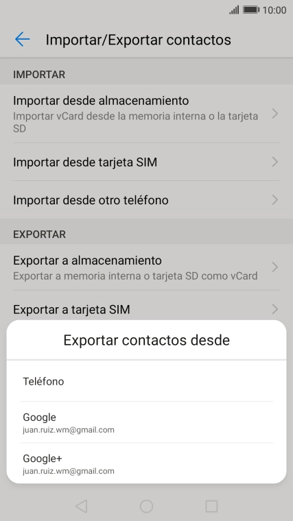 Pulsa Teléfono.